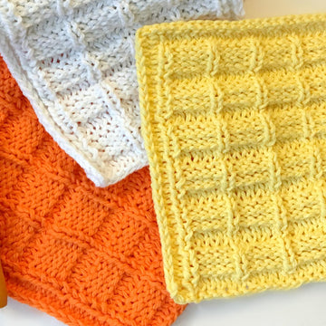 Loom Knitting Pattern Waffle Stitch Washcloth