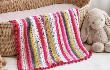 Cosy Stripe Crochet Blanket