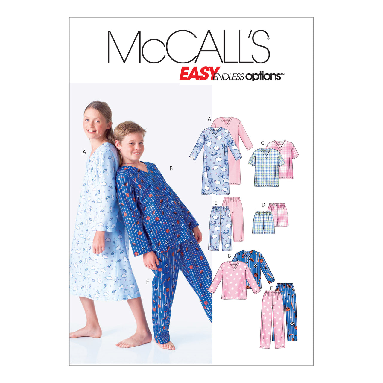 McCall's Boys'/Girls' Shirt, Tops, Shorts and Pants M6227 - Sewing Pattern