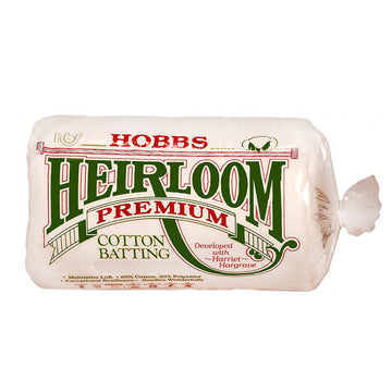 Hobbs Batting Heirloom Premium Cotton Blend 81in x 96in