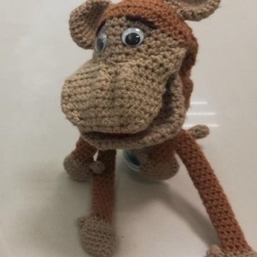 Monkey Crochet Hand Puppet