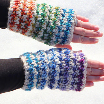 Frost Blossom Wrist Warmers