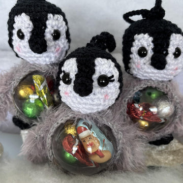 Penguin & Santa Baubles for Christmas