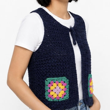 Dense Stitch Crochet Waistcoat
