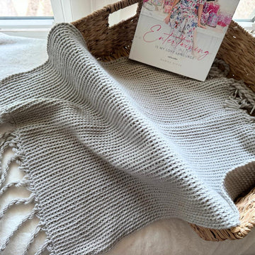 Blanket with twisted fringe