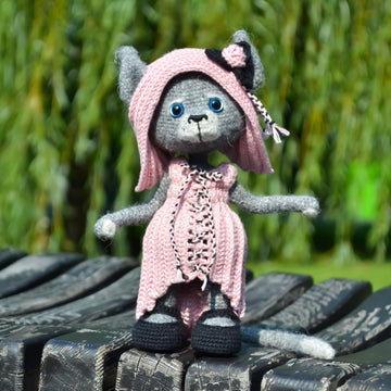Doll Clothes Сrochet pattern: Outfit Rose for Little animal.