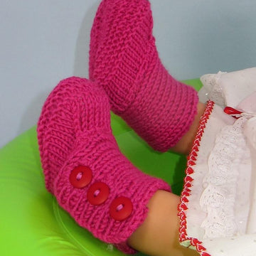 Baby 3 Button Booties (Bootees)
