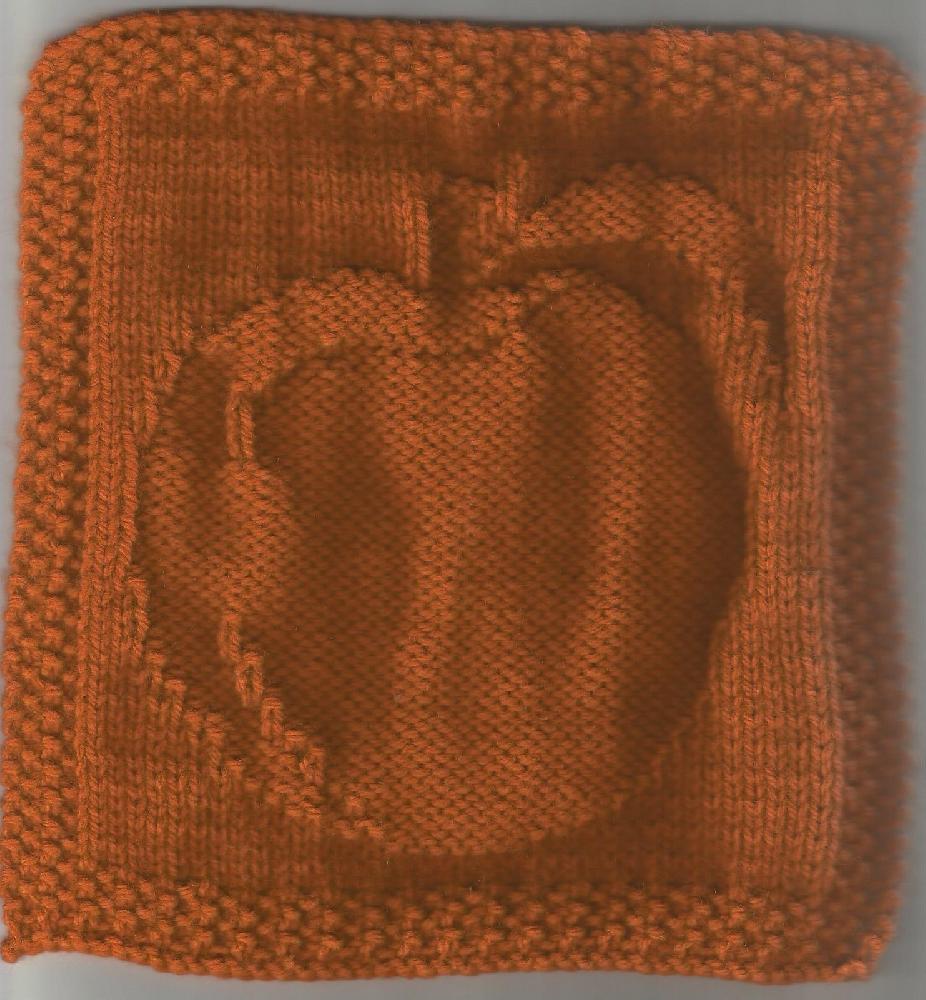 Giant Peach Dishcloth Pattern
