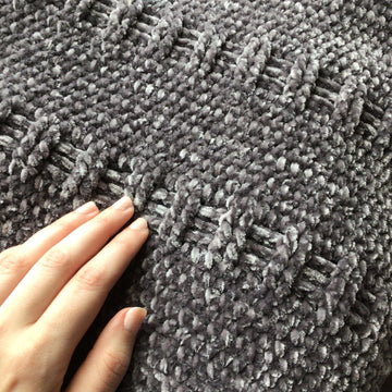Weave and Stripe Velvet Blanket