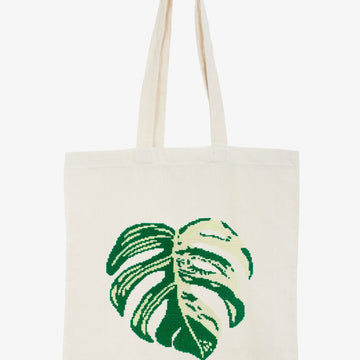 Variegated Swiss Cheese Plant in DMC - PAT0562 - Downloadable PDF