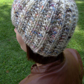 Mistake Rib Stitch Hat in Plymouth Yarn Baby Alpaca Grande Hand Dye - F586 - Downloadable PDF