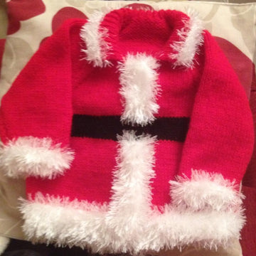 Baby Knitting Pattern Santa Coat 0-6mths
