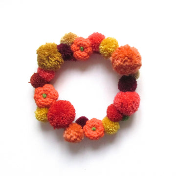 Pumpkin Pompom Wreath