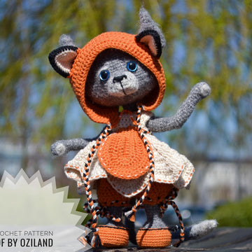 Сrochet pattern: Doll Clothes set PDF - Outfit Little fox for Amigurumi Doll