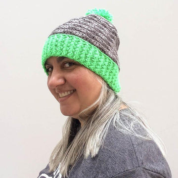 Pop of Color Waves Slouchy Hat