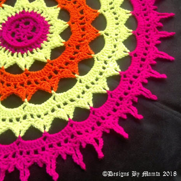 Sun Mandala Crochet Doily Pattern For Home Decor