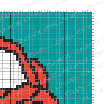 Crochet Pattern C2C Lightning McQueen Blanket Red Car Chart
