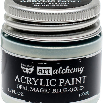 Prima Marketing Finnabair Art Alchemy Opal Magic Acrylic Paint 1.7 Fl Oz - Opal Magic Blue/Gold