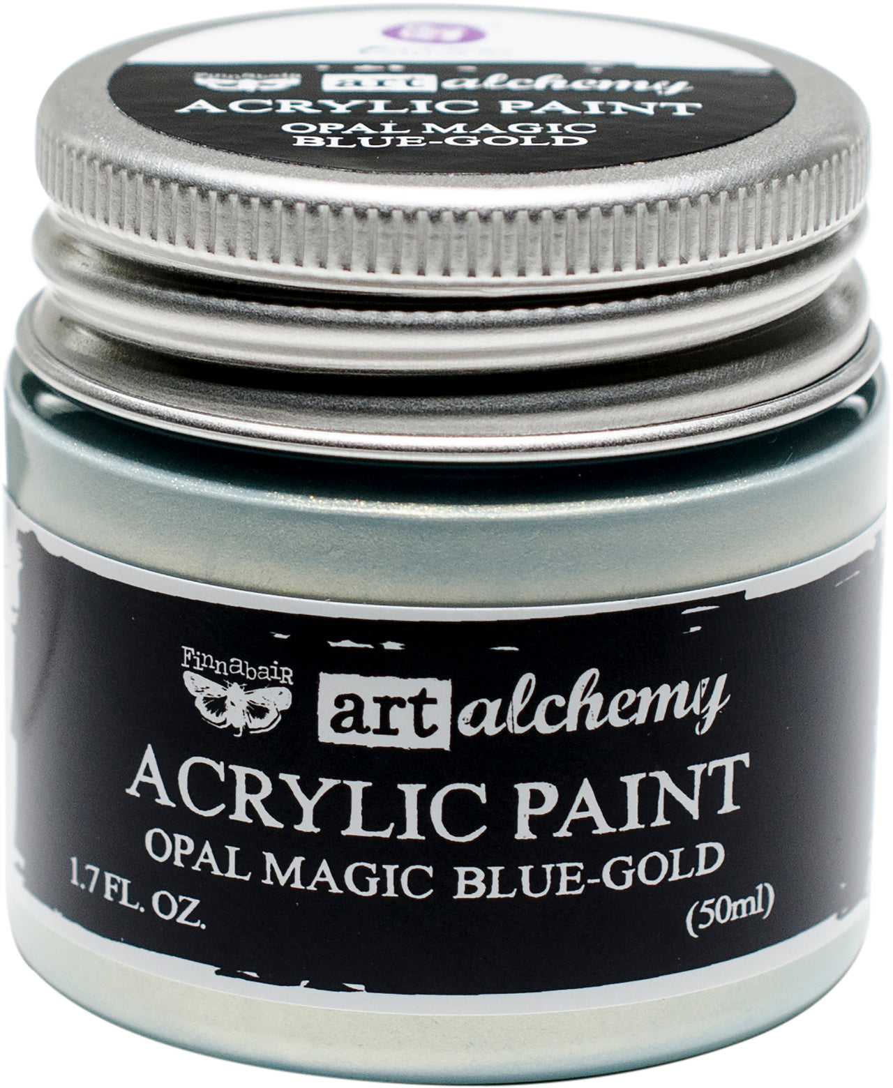 Prima Marketing Finnabair Art Alchemy Opal Magic Acrylic Paint 1.7 Fl Oz - Opal Magic Blue/Gold