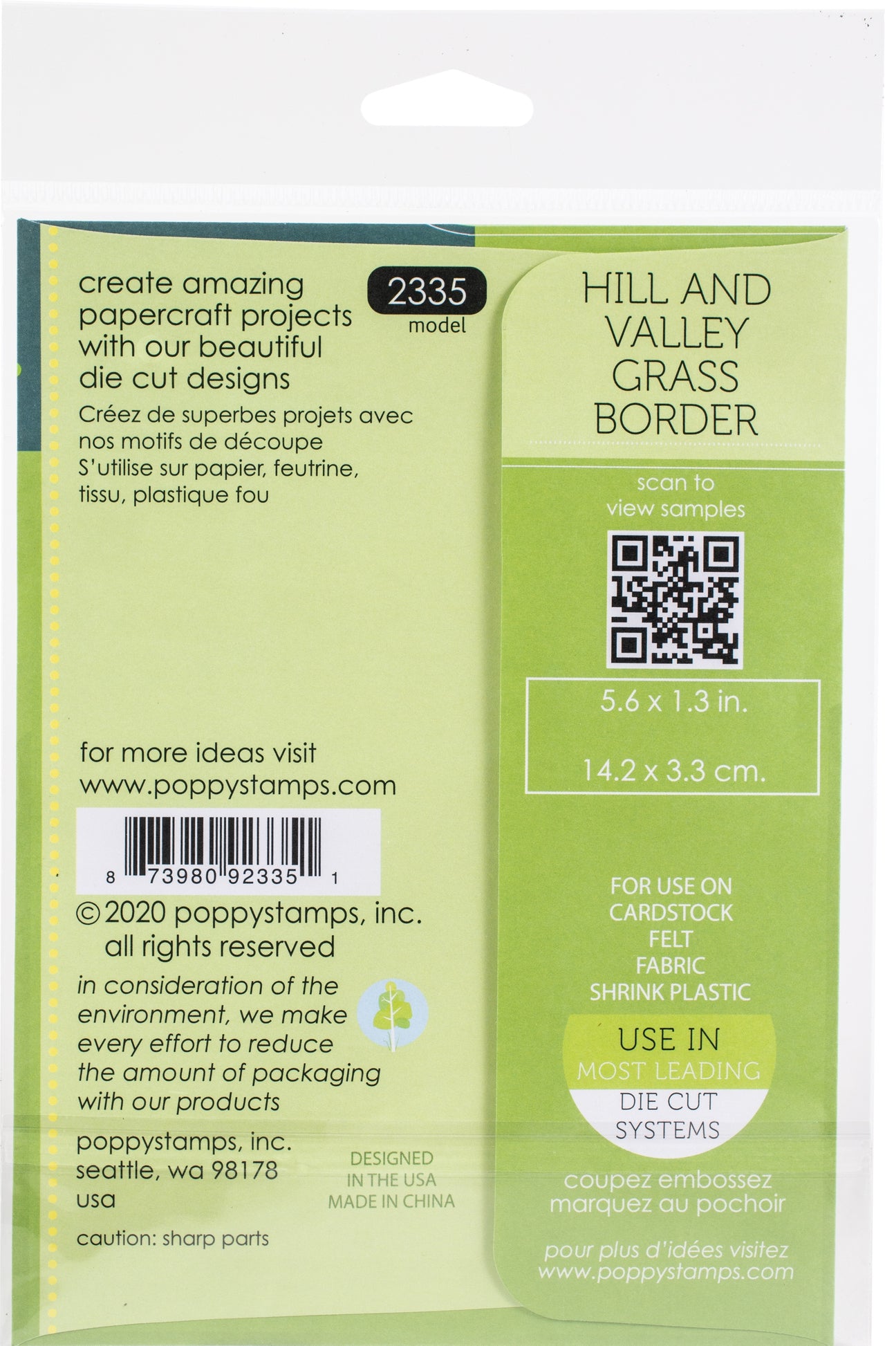 Memory Box Poppystamps Metal Dies - Hill & Valley Grass Border