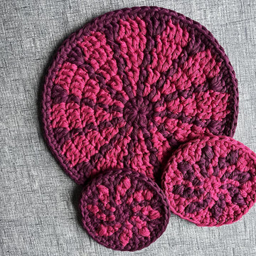 Petal Flower Placemat and Coaster Set