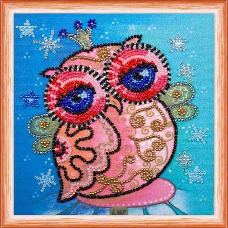 Abris Art Fairy Owl Mini Bead Embroidery Kit