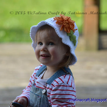 Aster Flower Panama Hat