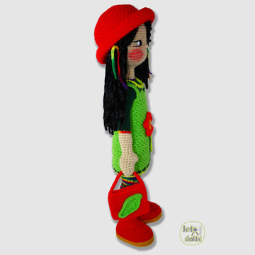 21 inch crochet doll pattern PDF, Large amigurumi doll, Emma