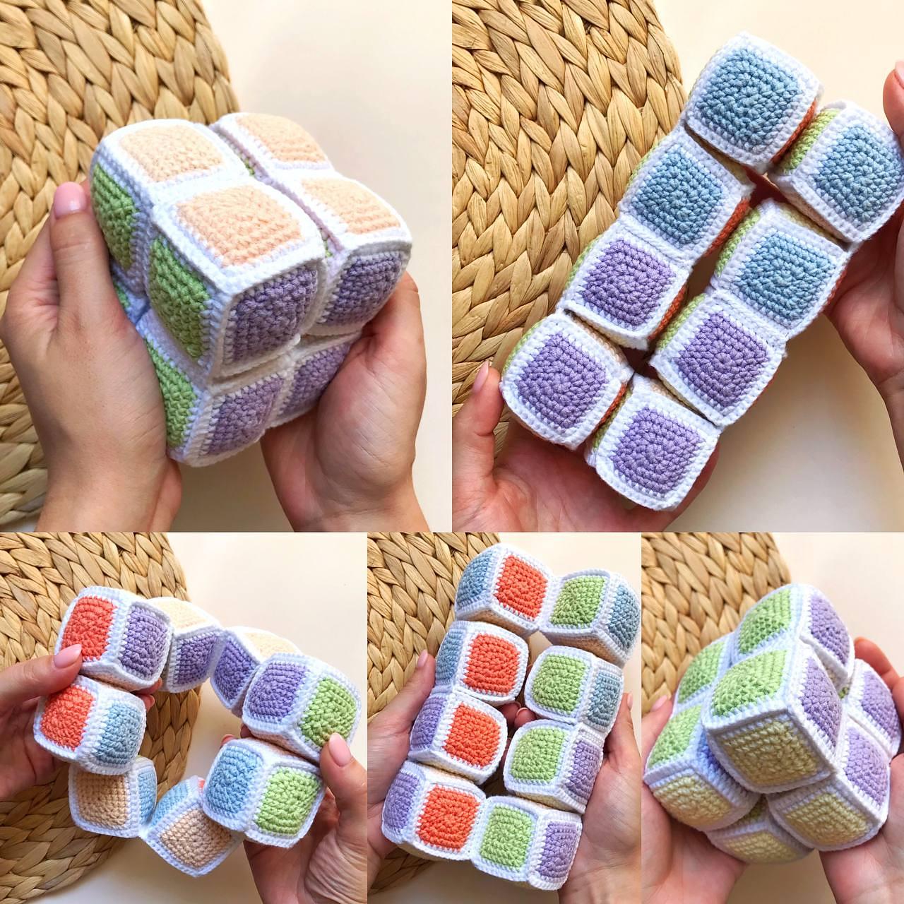 Infinity Fidget cube Crochet pattern
