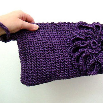 Large Crochet Bracelet Clutch