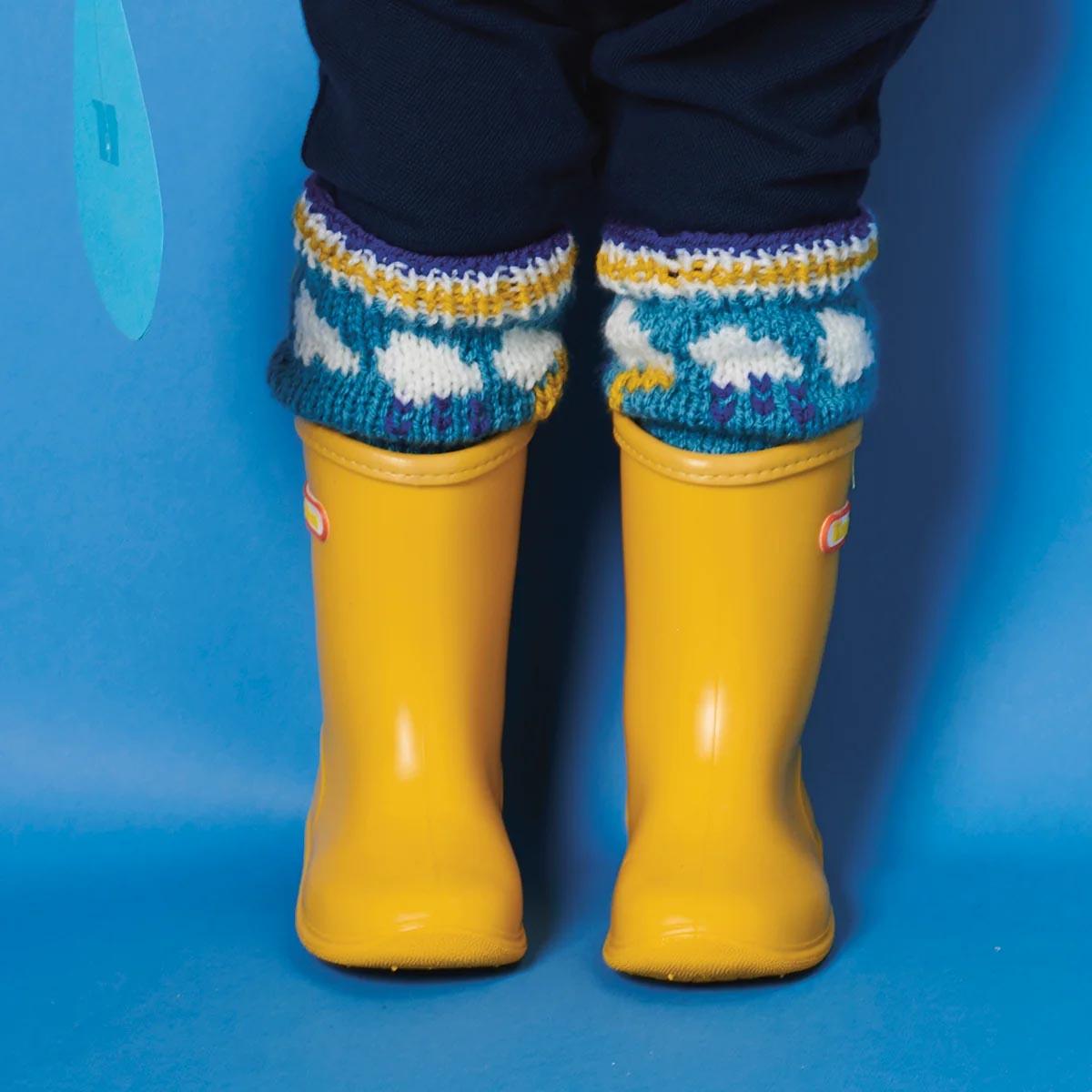 Kids Welly Socks Knitting Pattern