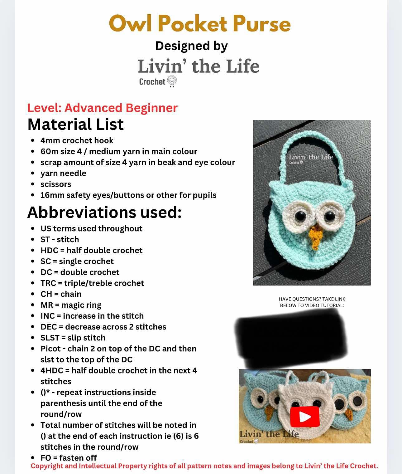 Owl Pocket Purse