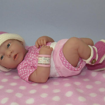 Just For Preemies - Premature Baby 4 Ply Bumper Booties and Beanie