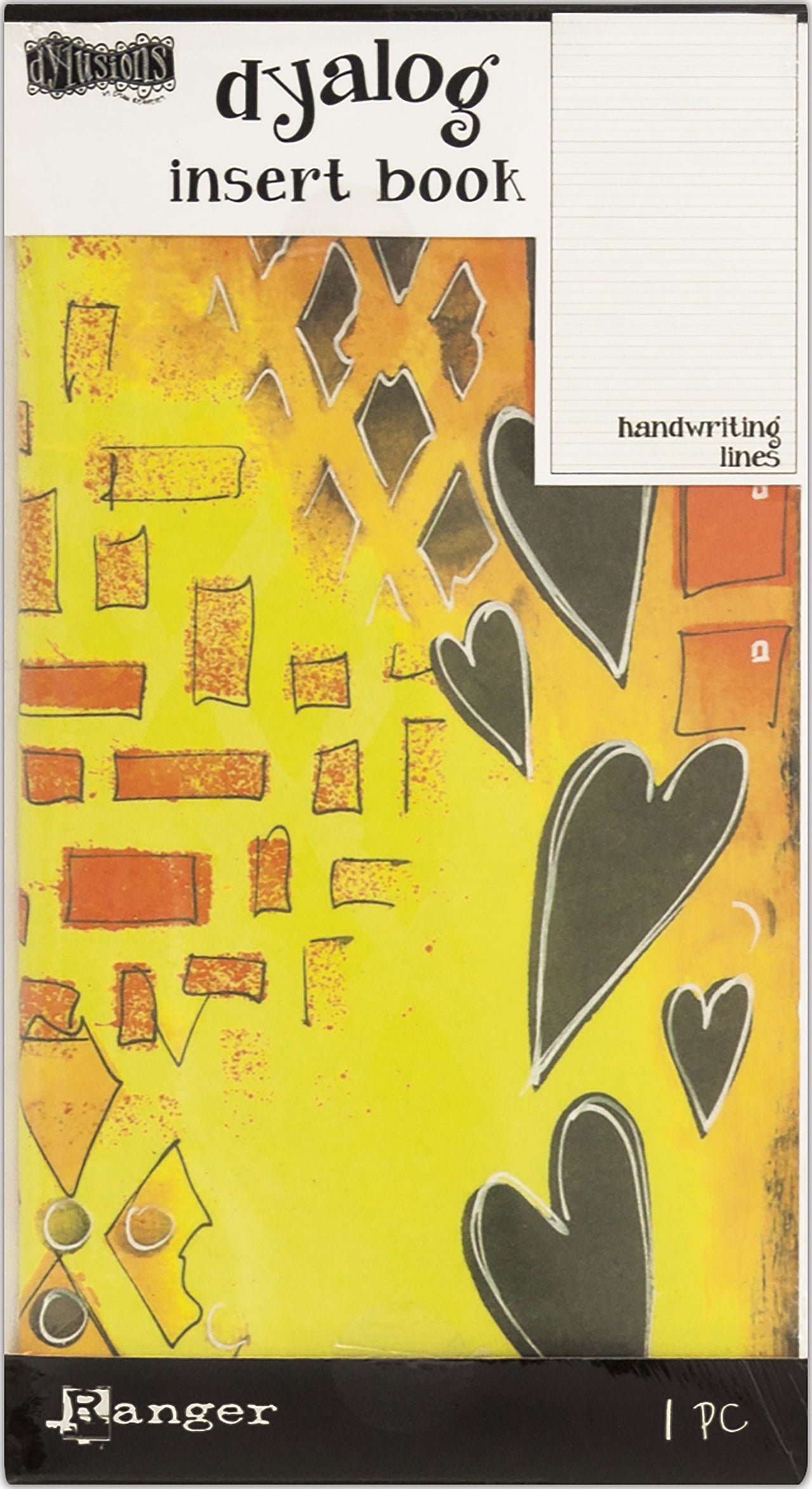 Ranger Dyan Reaveley's Dylusions Dyalog Insert Book 4.375"X8.25" - Handwriting Lines
