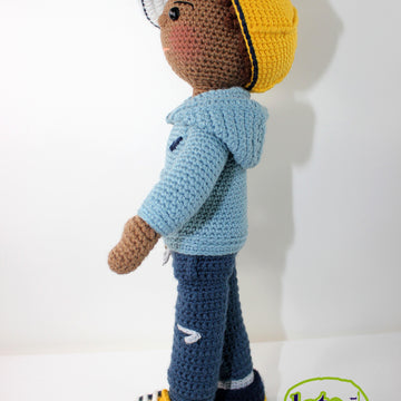 Crochet doll pattern, Amigurumi doll pattern, Medium doll, 18"/46cm, Andre