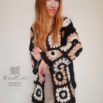 Granny Square Crochet Cozy Cardigan