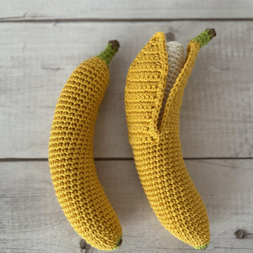 Banana Amigurumi Peeled & Unpeeled