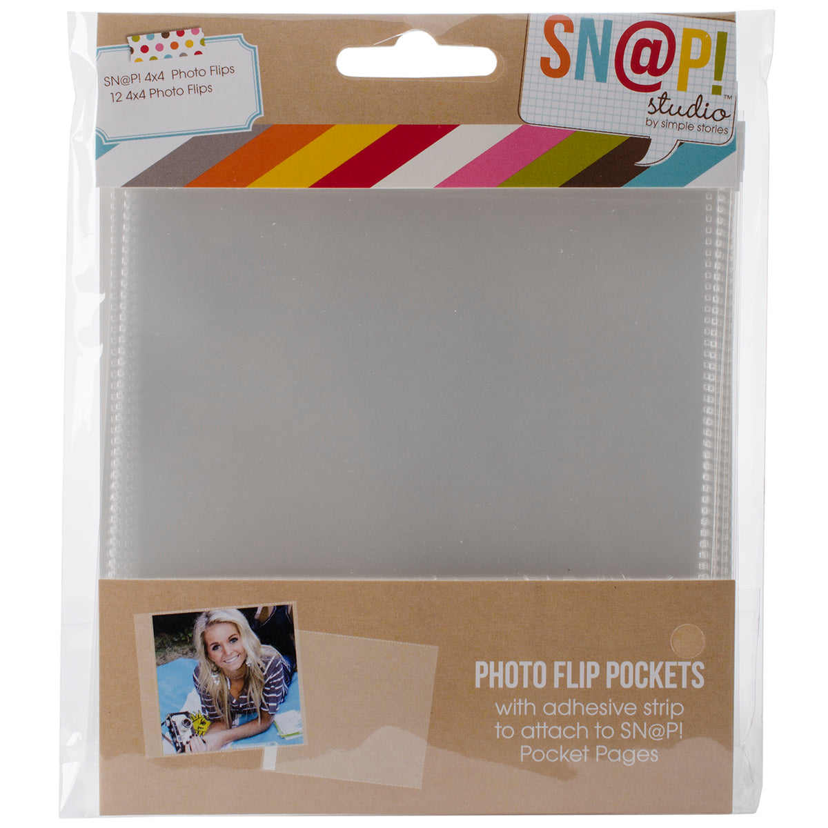 Simple Stories Sn@p! Photo Flips For 6"X8" Binders 12/Pkg - 4"X4"