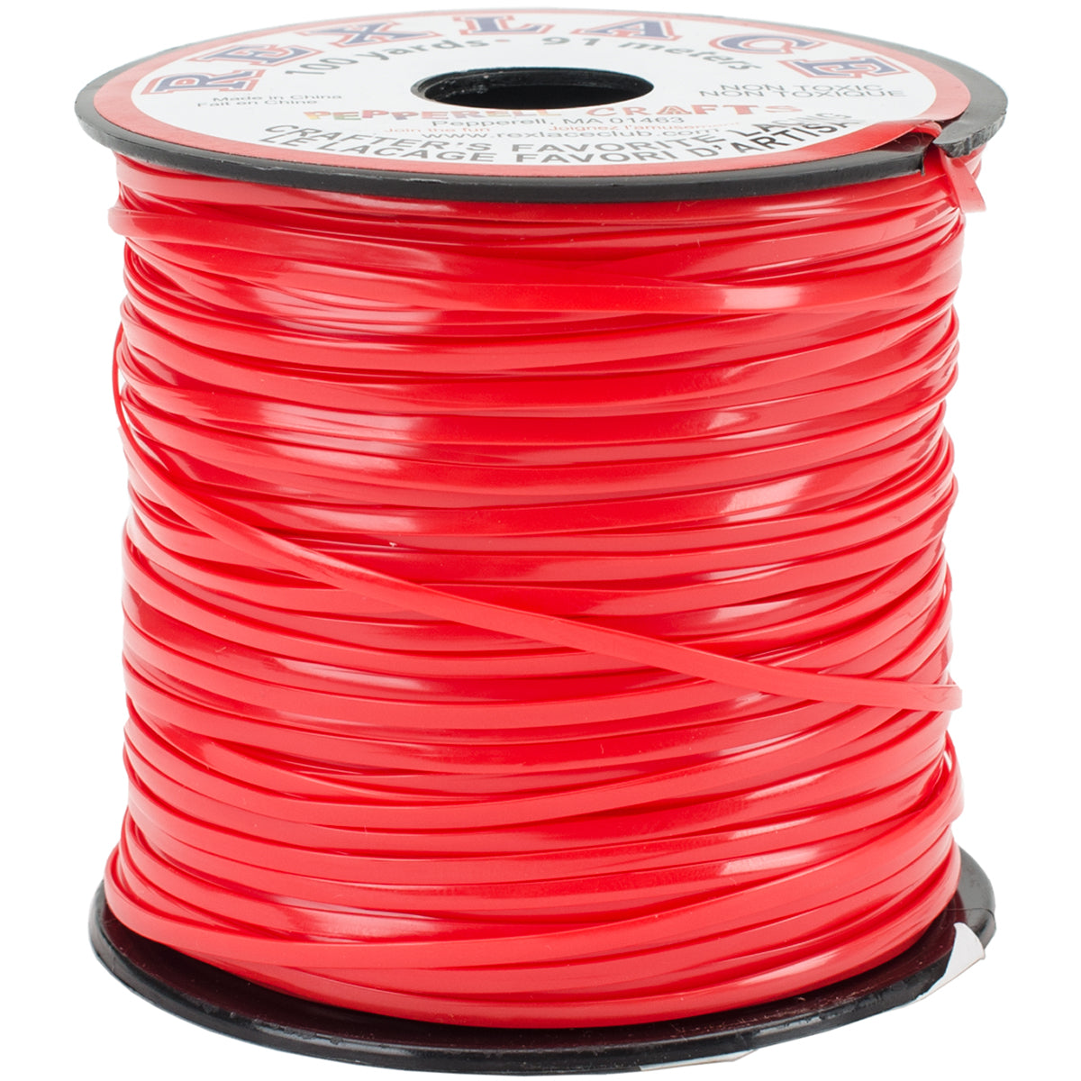 Pepperell Rexlace Plastic Lacing .0938"X100yd - Red
