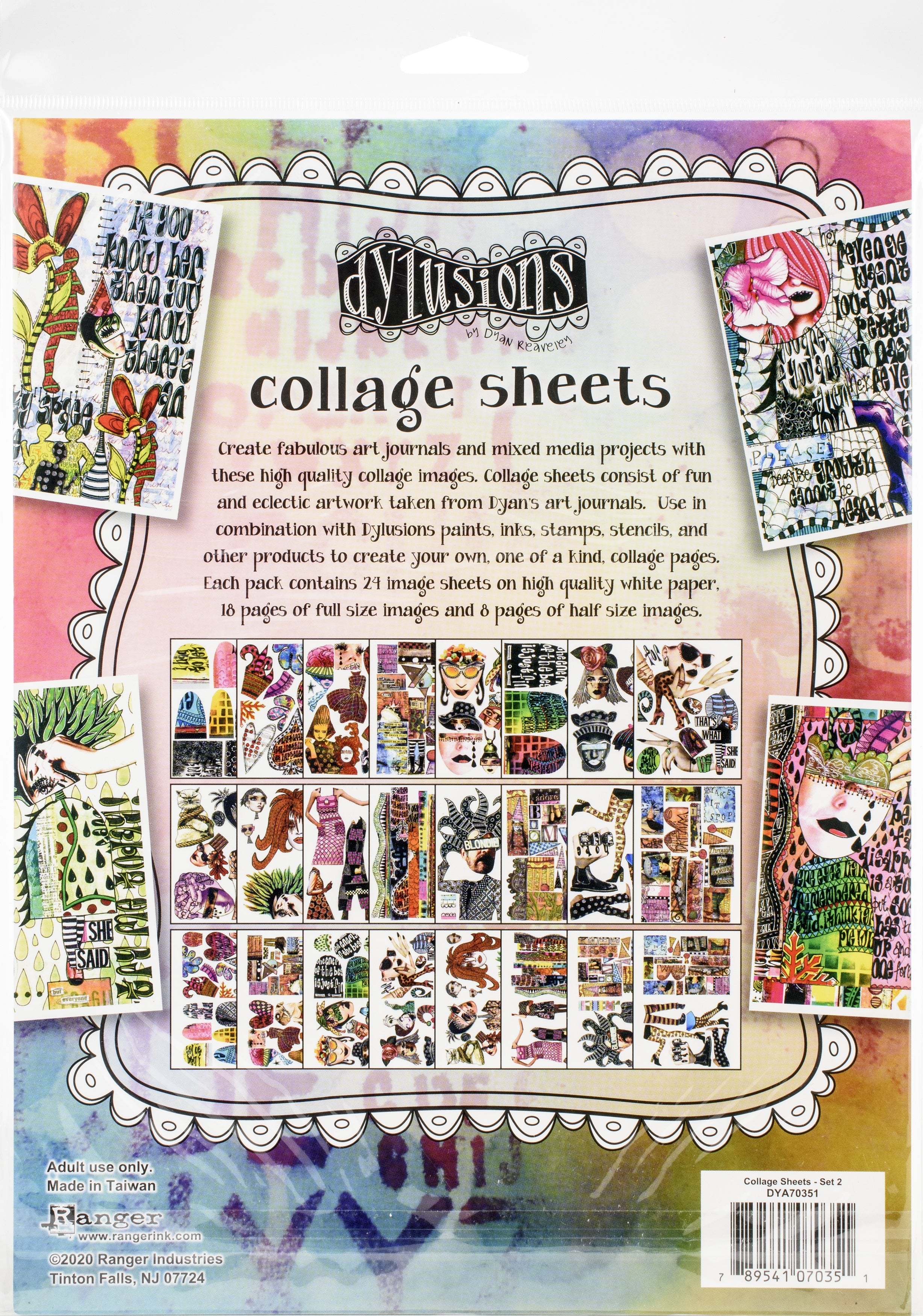 Ranger Dyan Reaveley's Dylusions Collage Sheets 8.5"X11" 24/Pkg - Set 2