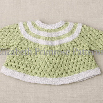 Plaited Petal Set – Cardigan, Hat & Bootees | P64 | Doll or Baby | Elizabeth Primrose Patterns