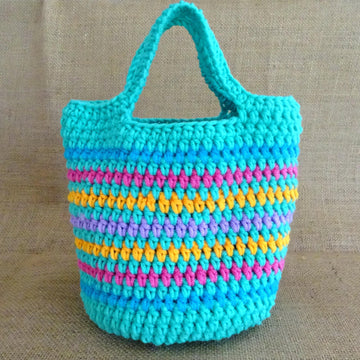 Girls Crochet Tote Bag Purse