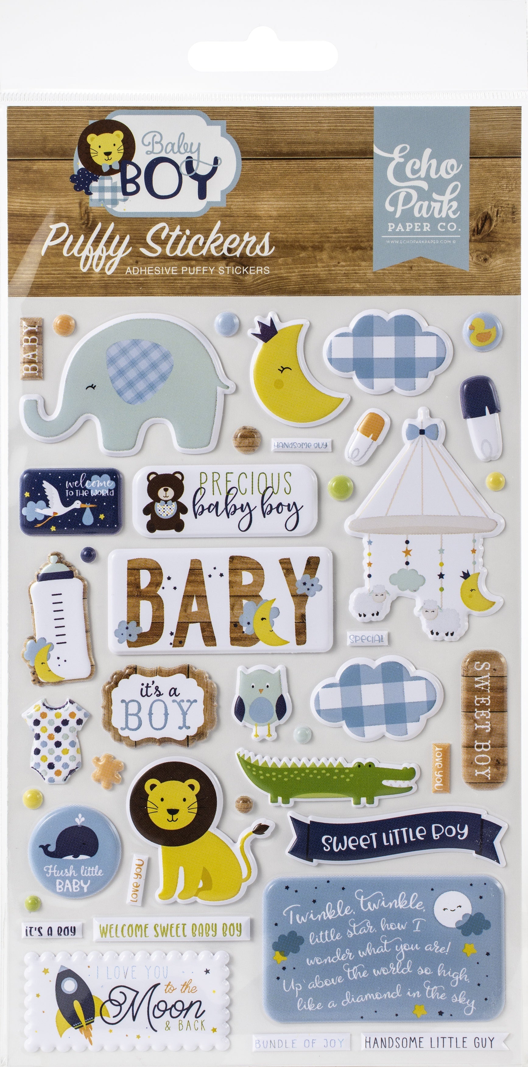 Echo Park Paper Baby Boy Puffy Stickers - 617406