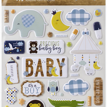 Echo Park Paper Baby Boy Puffy Stickers - 617406
