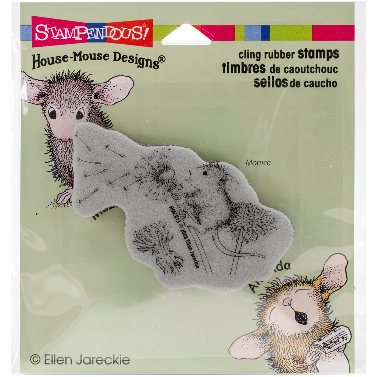 Stampendous House Mouse Cling Stamp - Make A Wish