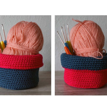Crochet Pattern Reversible Basket