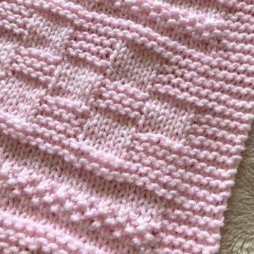 Jesse Baby Blanket in Aran or Chunky