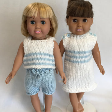 Cool By The Pool, Knitting Patterns fit American Girl and other 18-Inch Dolls - Immediate Download - PDF