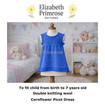 Cornflower Picot Dress P142