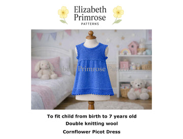 Cornflower Picot Dress P142
